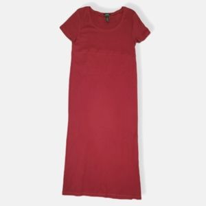 Lauren Ralph Lauren deep red 100% Cotton Maxi Dress Size XL.